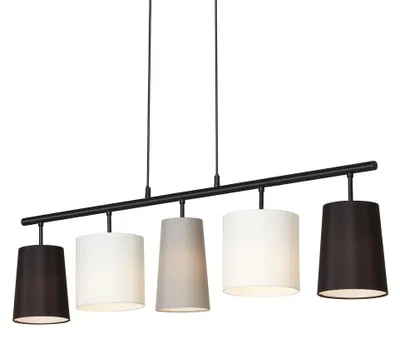 Produktbild von Pendelleuchte Pendellampe 5xE14 Design by Kare schwarz weiß grau Briloner