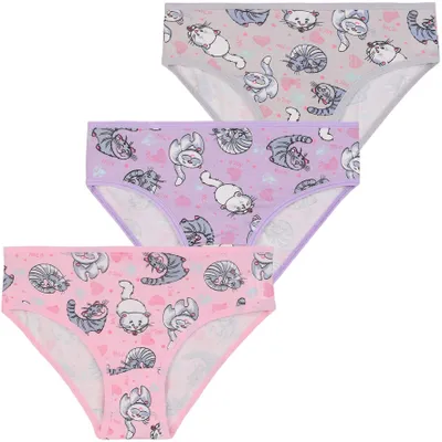 Produktbild von Mädchenunterhose - Kinderunterwäsche Größe 152 - Baumwollunterhose 3 Stück - Mädchenunterhose Katze -  fur Mädchen