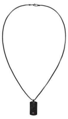 Produktbild von Tommy Hilfiger Jewelry Halskette mit Anhänger für Herren in Schwarzem Edelstahl