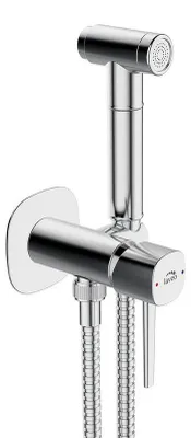 Produktbild von Unterputz-Bidetarmatur mit Bidet-Handbrause verchromt elegant