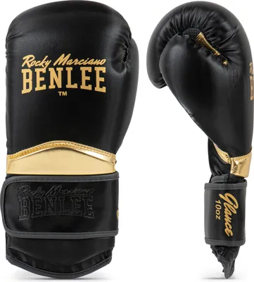 Produktbild von Boxhandschuhe aus Kunstleder GLANCE Black/Gold 14 oz BENLEE