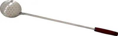 Produktbild von Langer Schaumlöffel 60 cm lang, Ø 9,2 cm Holz-Griff Schaumkelle Suppenkelle