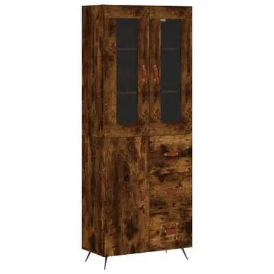 Obrázek produktu pro Skříň highboard kouřový dub 69,5 x 34 x 180 cm kompozitní dřevo