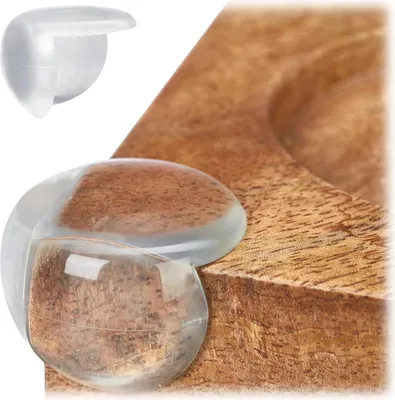 Produktbild von 24 x Eckenschutz Baby, Kantenschutz für Möbel, Tisch, PVC, Schutzecken zum Kleben, Stoßschutz Kinder, transparent