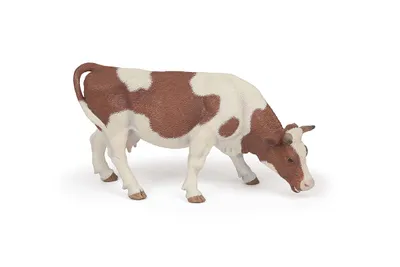 Image de Figurine de jeu Papo Vache Simmental qui broute