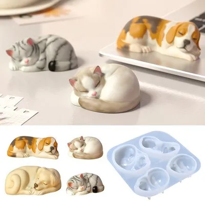 Productafbeelding van Siliconenmal voor kristaldruppels, geschikt voor kleine honden, huisdieren, knoopvormen