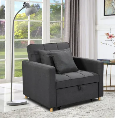 Produktbild von Sofabett inkl. Kissen, ca. 101 cm x 95 cm x 88 cm - Dunkelgrau