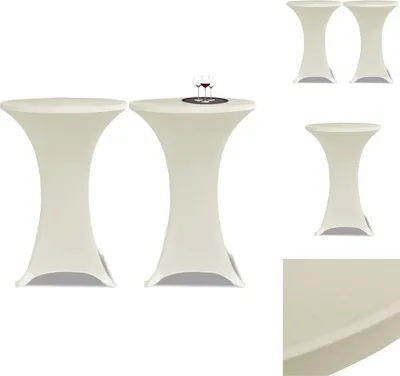 Immagine prodotto di 2 x copritavolo per tavolo da bar copritutto Ø60 cm color crema - coperture
