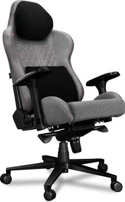 Produktbild von YUMISU Gaming Stuhl Bürostuhl 2050 Magnetic Höhenverstellbar bis 150kg Belastbar Rückenlehne und Sitz aus Kaltschaum CLOUD Grau ROSA Stoff