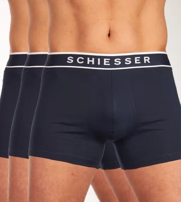 Image de Schiesser boxer lot de 3 95/5 organic Coton boxer briefs dark blue hommes