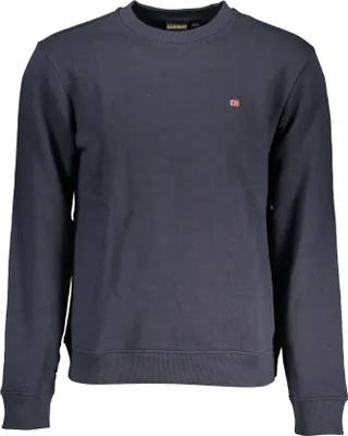 Produktbild von Herren-Sweatshirt Blau: Langarm, Rundhalsausschnitt, Stickerei
