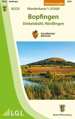 Immagine prodotto di Bopfingen - Dinkelsbühl, Nördlingen. Mappa escursionistica, scala 1:25.000