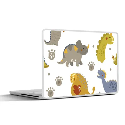Produktbild von MuchoWow® Laptop Aufkleber Sticker Cover Dinosaurier - Kinder - Design - Jungen - Mädchen - Kinder 30x21 cm - Sticker für Laptop - Selbstklebend