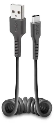 Produktbild von sbs USB 2.0 A/USB C Kabel 0,17 - 0,50 m schwarz, 1 St.