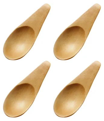 Productafbeelding van Set van 4 houten lepel, kooklepel, koffielepel, theelepel, 7 x 2,5 cm