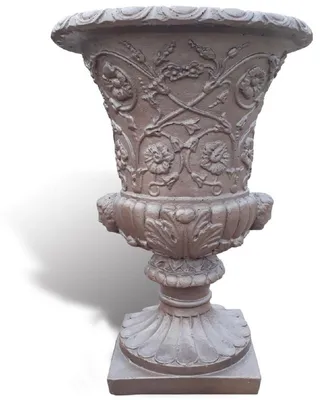 Produktbild von Casa Padrino Luxus Barock Blumentopf Bronze Ø 49 x H. 78 cm - Handgefertigter Barockstil Pflanzentopf aus hochwertigem Carrara Marmorkies - Barock Garten Deko - Luxus Qualität - Italy