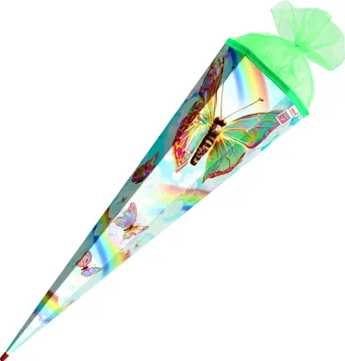 Produktbild von Roth Schultüte Rainbow Butterfly eckig Schutzspitze Tüllverschluss 85cm