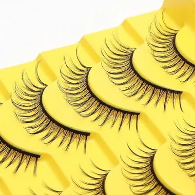 Image de 10 paires de faux cils en fourrure synthétique pour un look naturel et un volume accru