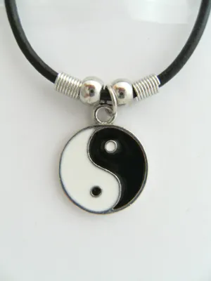 Produktbild von Kette Yin und Yang, 2,5cm, Ketten Modeschmuck Anhänger Halskette