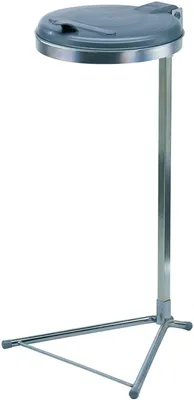 Produktbild von Abfallsammler H980xB500xT530mm 120l Deckel silber (KS) m.Standfuß VAR