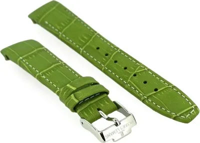 Produktbild von Jacques Lemans Rome 1-1571 | Uhrenarmband 18mm grün Leder Krokoprägung