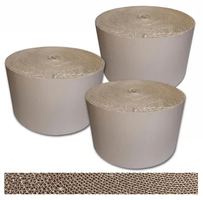 Produktbild von Rollenwellpappe Füllmaterial [30 cm x 70 m, 3 Rollen] Wellpappe auf Rolle C-Welle Verpackungsmaterial