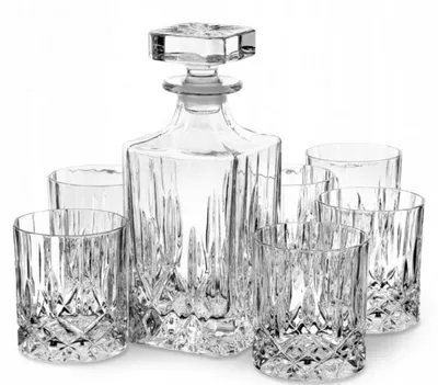 Produktbild von Whisky Set Bohemia Prestige Classico 1 Karaffe 6 Gläser Crystalite Glas