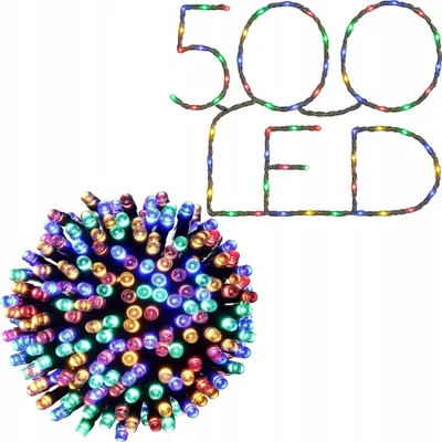 Produktbild von Weihnachtsbeleuchtung 500 Led Mehrfarbig Ip44 Stark Für Weihnachtsbaum Und Dekoration