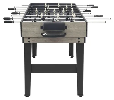 Produktbild von 10-in-1 Spieltisch - Tischkicker Multigame-Tisch - Billard, Tischtennis, Airhockey, Schach, Karten - Robuster MDF-Metallrahmen - Hellgrau