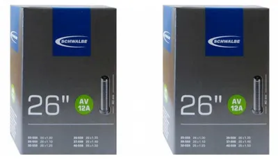 Produktbild von 2x Schwalbe Schlauch AV12A 26x1.00-1.50 25/40-559 AV 40mm