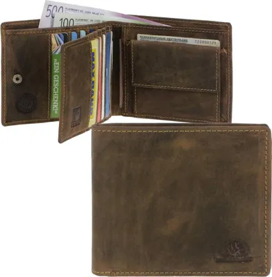 Produktbild von Greenburry Geldbörse Leder braun quer Vintage Portemonnaie Geldbeutel 12KF