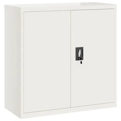 Image de vidaXL Armoire de classement blanc 90x40x90 cm acier