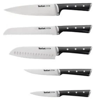 Produktbild von Tefal Ice Force Küchenmesser 6 tlg. Messerblock K232S5, 20 cm, Edelstahl, 5 Stück(e)