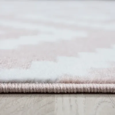 Produktbild von Kurzflor Teppich Pago Läufer, Farbe: Pink, Größe:80x300 cm