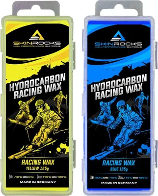 Obrázek produktu pro SkinRocks Hydrocarbon Racing Wax Vosk na běžecké lyžování a snowboarding Blue-Yellow 250g