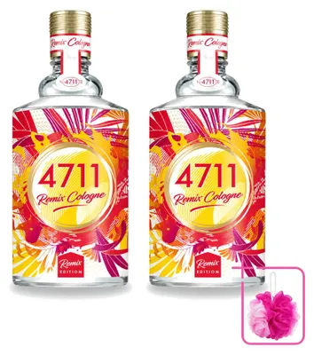 Imagen del producto de 2 x Colonia 4711 Remix, Eau de Cologne en spray - Pomelo - 100 ml - Paquete ahorro - 2 unidades