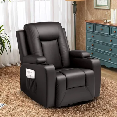 Image de Fauteuil relax - Fauteuil pivotant - Fauteuil télé - Fauteuil - Rotation à 360° - Dossier réglable jusqu'à 160°