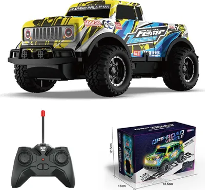 Produktbild von Kyamrc Y241 1:24 Mini Fernbedienung Autospielzeug 10 km / h RC Offroad-Fahrzeugmodell für Jungen Gelb