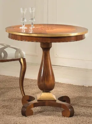 Produktbild von Esstisch Luxus Rund Tisch Massiv Holz Italien Neu Esszimmer Tische Runde Möbel