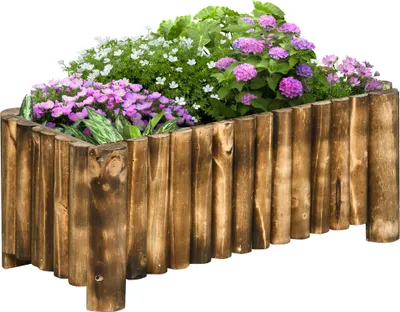 Produktbild von Hochbeet Pflanzkasten Kräuterbeet Pflanzbeet Gemüse Blumenbeet Blumenkasten, Tannenholz 78x35x30 cm