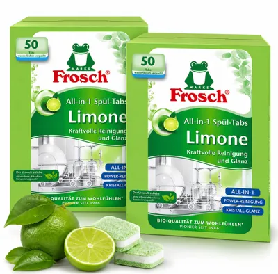 Produktbild von Geschirrspül-Tabs „Limone“ 50 Stück – Frosch