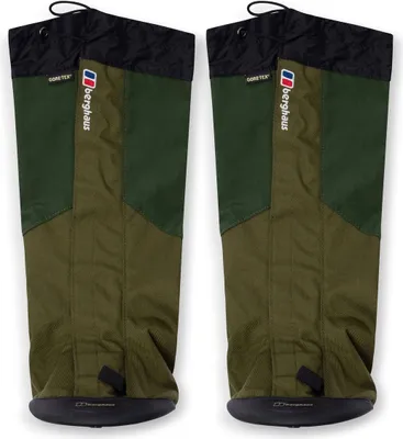 Gamaschen "Yeti Attak II" von Berghaus in grün und schwarz; geeignet für Outdoor-Aktivitäten.