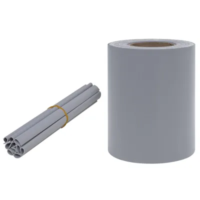 Zdjęcie produktu dla vidaXL Parawan ogrodowy PVC 35x0,19 m matowy jasnoszary