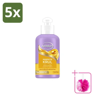 Productafbeelding van 5 x Andrélon Perfecte Krul Leave-in Crème - 200 ml - Voordeelverpakking - 5 stuks