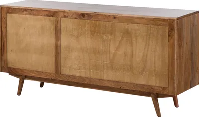 Image de MASSIVMOEBEL24 | Buffet en bois d'acacia laqué brun MOSAYK #110