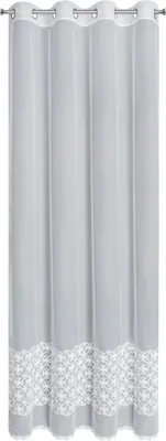 Obrázok produktu pre EUROFIRANY | Záclona - 140x250 cm - Biela - Elegantná výšivka - Priesvitná a moderná