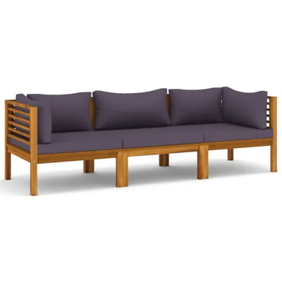 Immagine prodotto di Divano da Giardino 3 Posti con Cuscino Legno Massello di Acacia