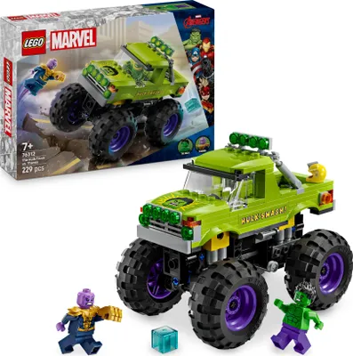 Produktbild von LEGO ǀ Marvel Hulk-Truck vs. Thanos - Superhelden-Bauspielzeug - Avengers-Fahrzeug und Minifiguren - Monstertruck für Mega-Spaß - Geschenk für Jungen und Mädchen ab 7 Jahren - 76312