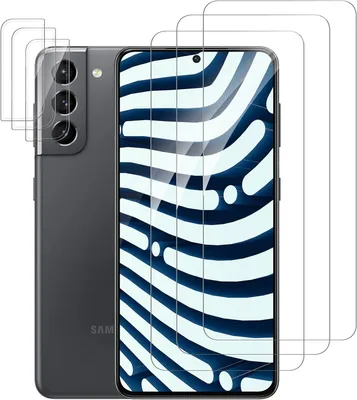 Immagine prodotto di 3 protezioni in vetro temperato per Samsung Galaxy S21 FE 5G + 2 protezioni per fotocamera, modello SM-G990B