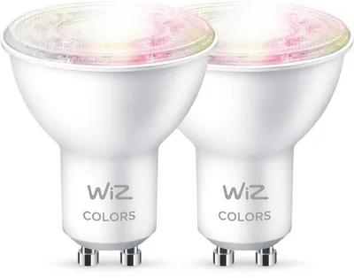 Produktbild von WiZ Spot 50W PAR16 GU10 x2, Intelligentes Leuchtmittel, Wi-Fi/Bluetooth, Weiß, Wi-Fi 4 (802.11n), 802.11b, 802.11g, LED, GU10